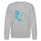 Blue butterflies women's organic cotton sweatshirt - heather grey