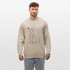 Dog men's organic cotton sweatshirt - beige