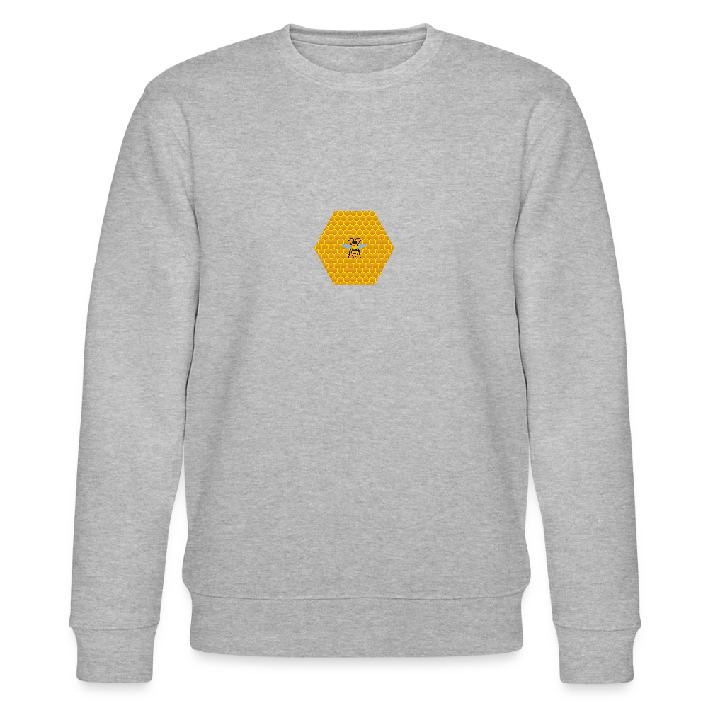 Bee & honeycomb organic cotton men's sweatshirt - heather grey