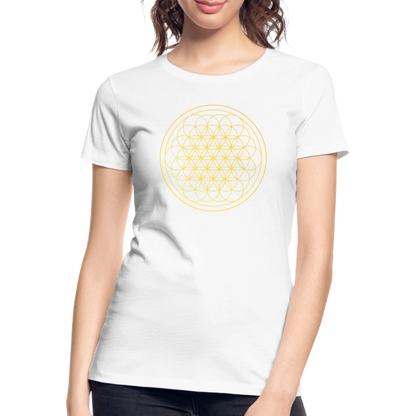 Flower of Life Women’s Premium Organic Cotton T-Shirt - white