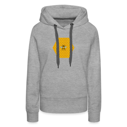 Bee & Honeycomb women’s premium hoodie - heather grey