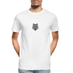 Wolf minimalist men’s  organic cotton T-Shirt - white