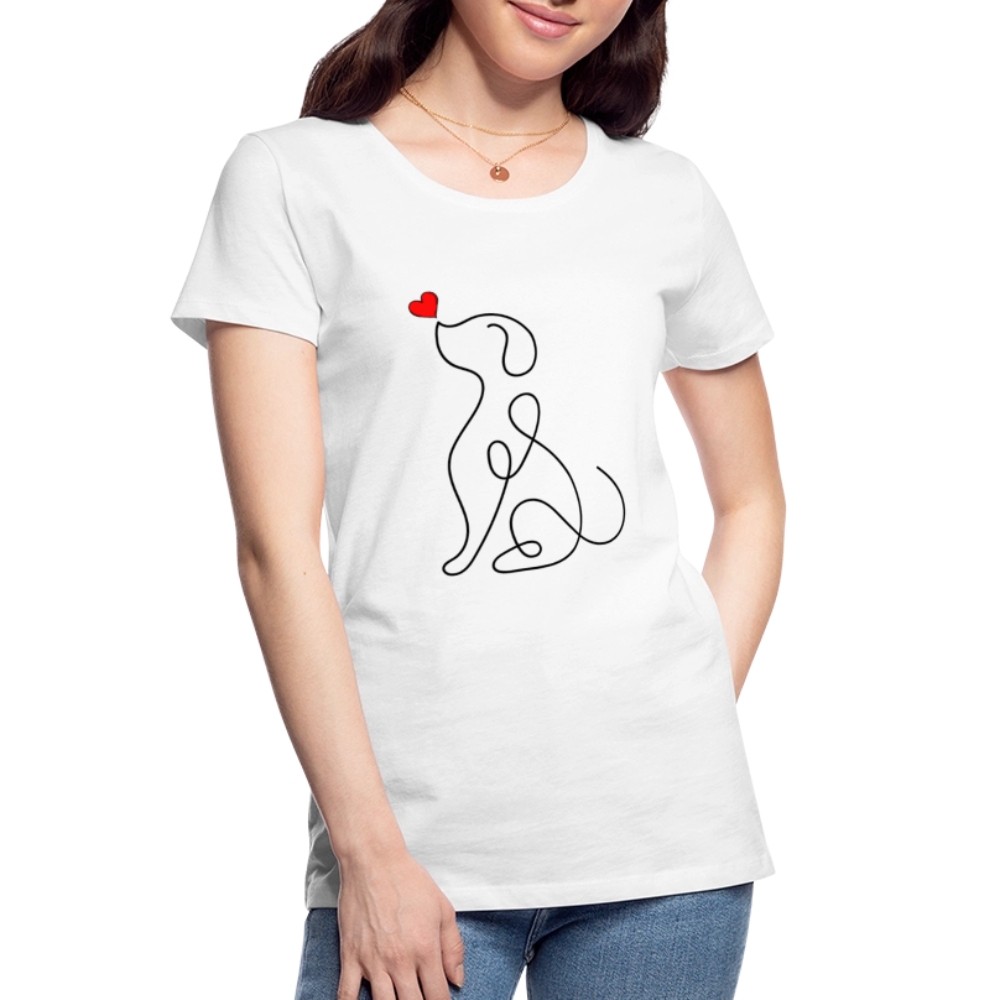 Dog women’s organic cotton T-Shirt - white