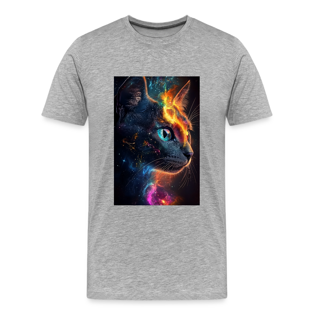Cat men’s organic cotton T-Shirt - heather grey