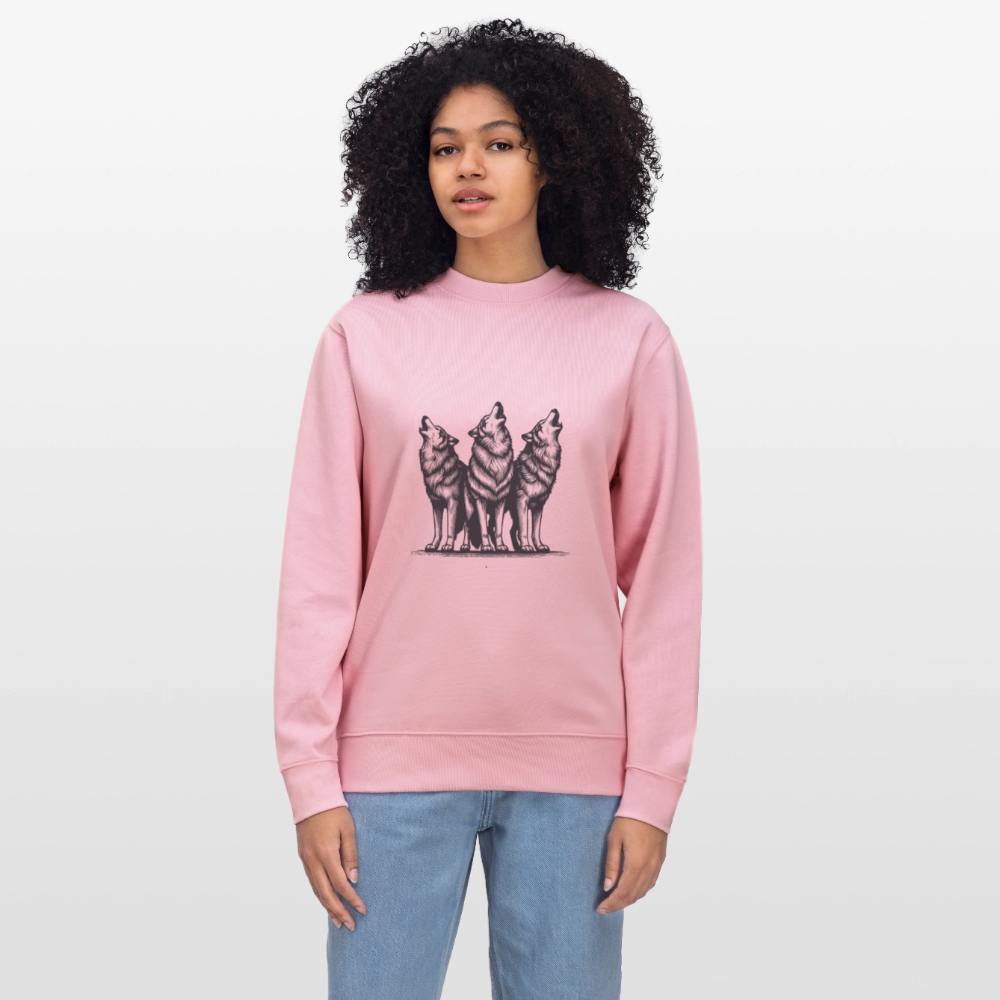 Wolves Women's Organic cotton sweatshirt - cotton pink