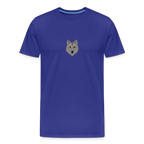 Wolf minimalist men’s  organic cotton T-Shirt - royal blue