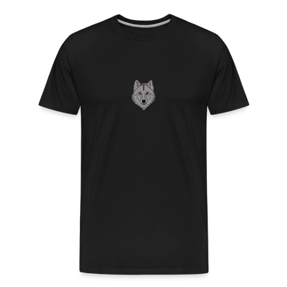 Wolf minimalist men’s  organic cotton T-Shirt - black