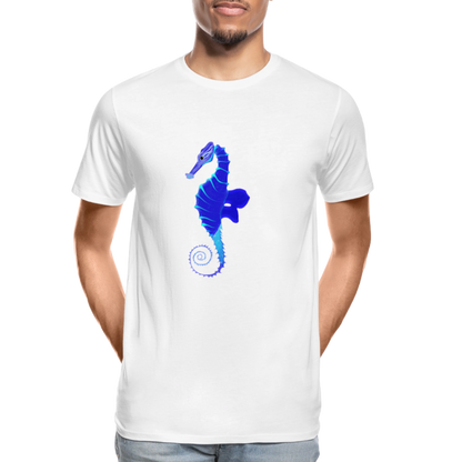 Seahorse Men’s Premium Organic  Cotton T-Shirt - white