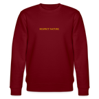 Respect nature organic cotton women's sweatshirt - burgundy