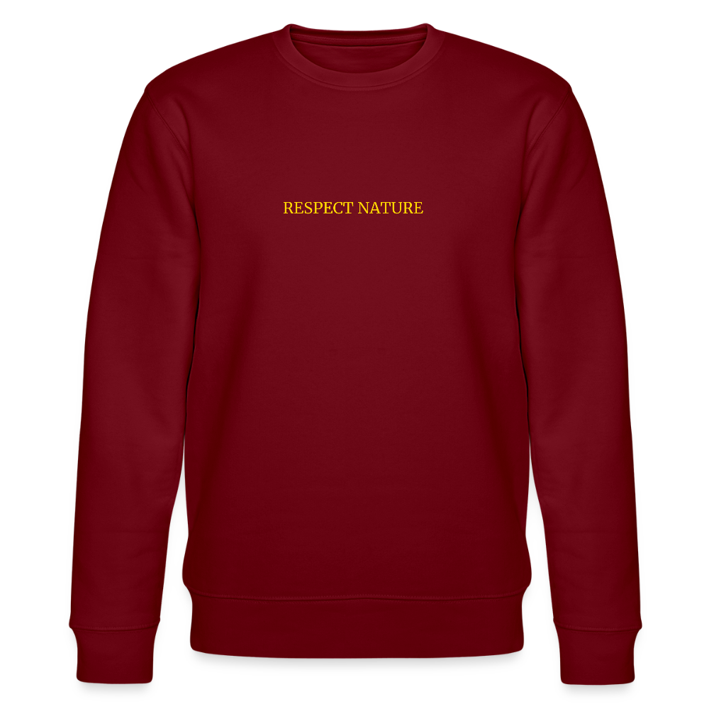 Respect nature organic cotton women's sweatshirt - burgundy