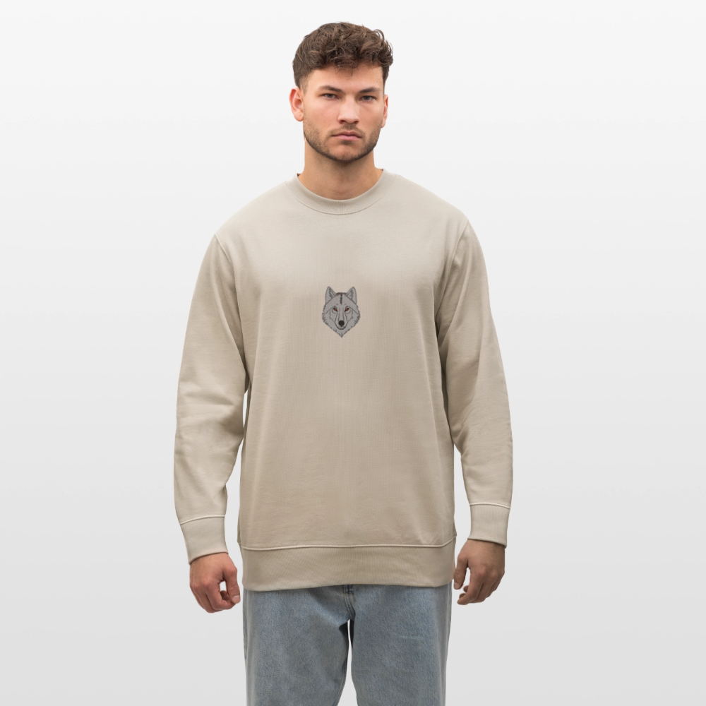 Wolf minimalist Organic cotton sweatshirt - beige