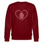 Take action women's organic cotton Sweatshirt - burgundy