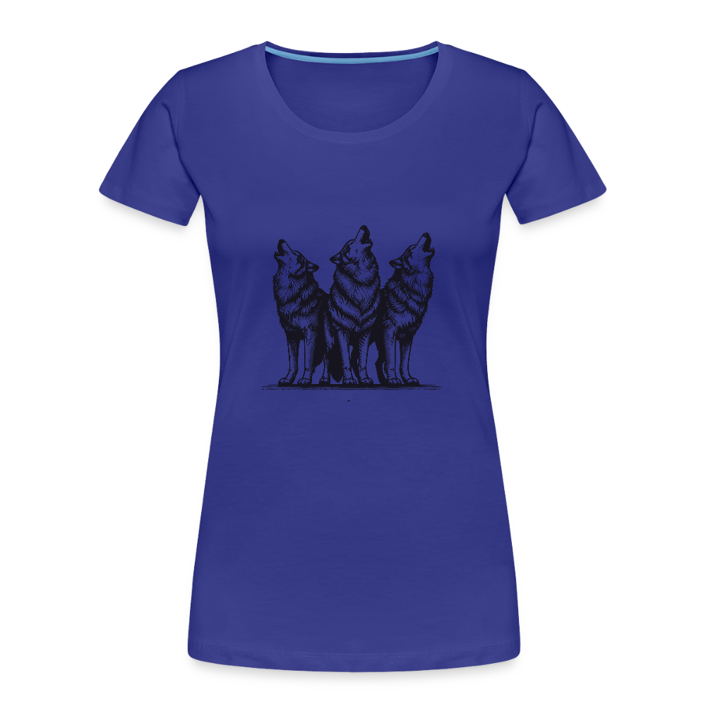 Wolves women’s Organic cotton T-Shirt - royal blue