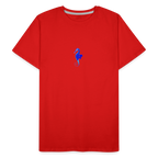 Seahorse minimalist men’s organic  cotton T-Shirt - red