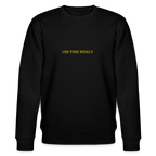 TIME quote organic cotton men's sweatshirt - black