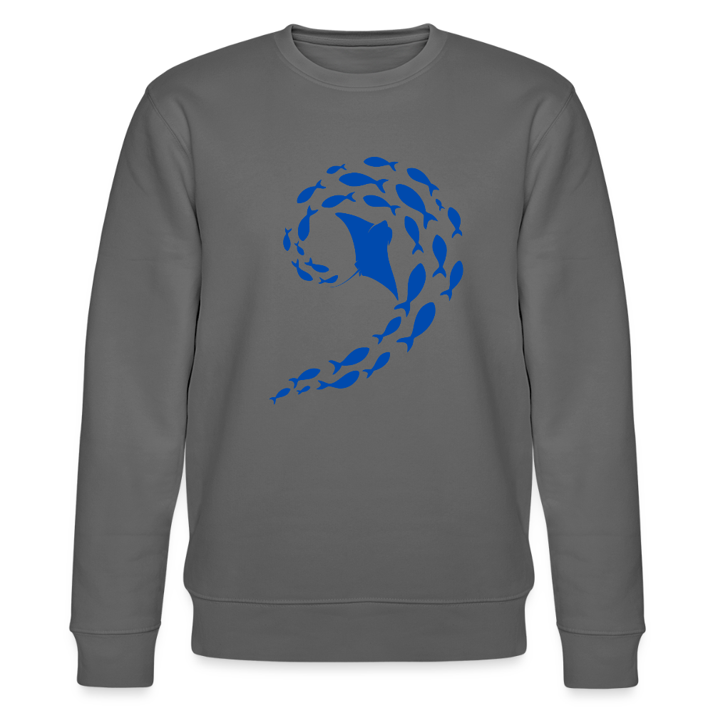 Ocean dance organic cotton men's sweatshirt - anthracite
