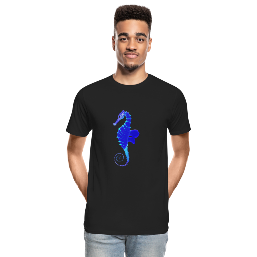 Blue Seahorse Men’s Premium Organic T-Shirt - black