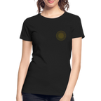 Golden Flower of Life Women’s Premium Organic Cotton T-Shirt - black