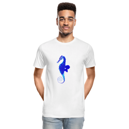 Seahorse Men’s Premium Organic  Cotton T-Shirt - white