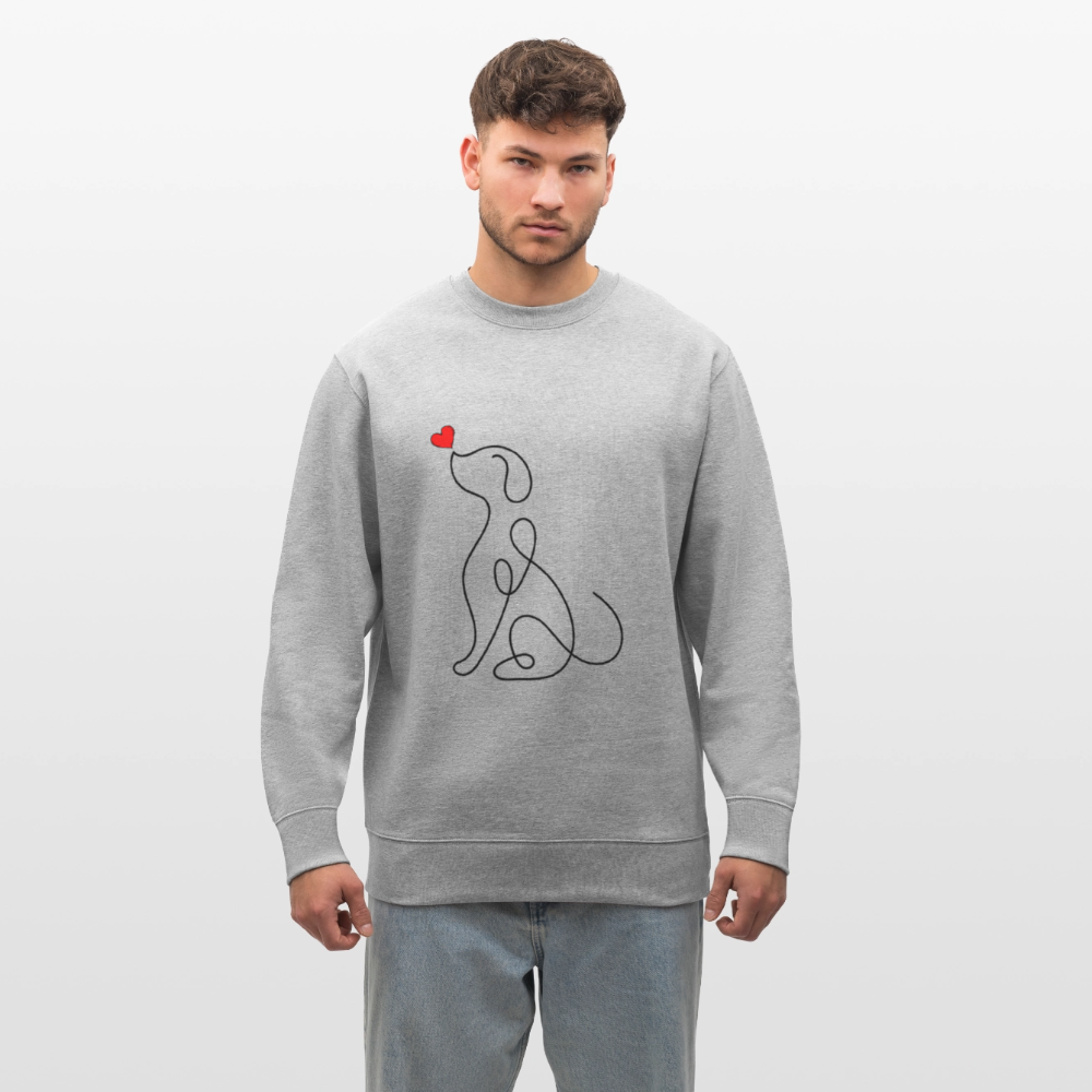 Dog men's organic cotton sweatshirt - heather grey
