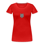 Wolf minimalist women’s organic cotton T-Shirt - red