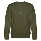 Snowflake organic cotton women's sweatshirt - khaki