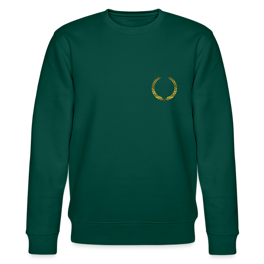 Golden laurels organic cotton men's sweatshirt - forest