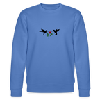Hummingbirds & Rose women's Organic cotton Sweatshirt - bright blue