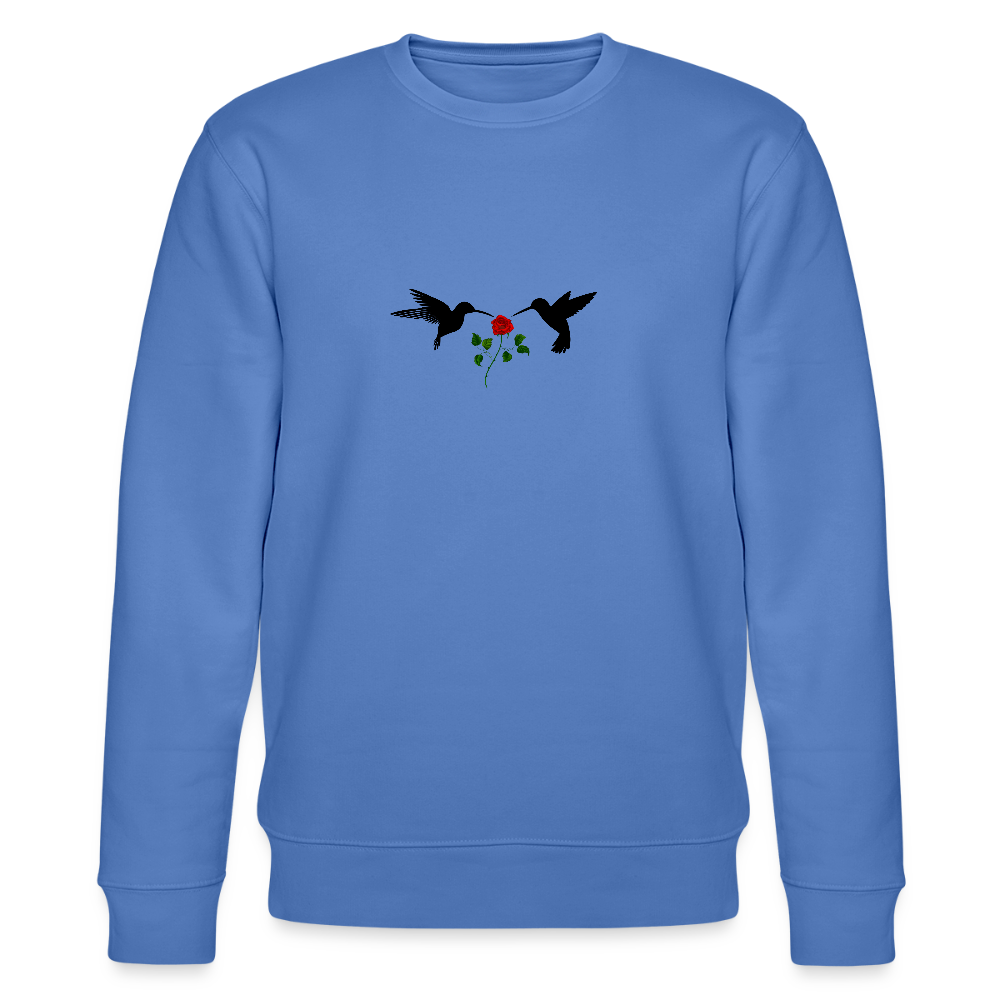 Hummingbirds & Rose women's Organic cotton Sweatshirt - bright blue