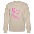 Butterflies women's organic cotton sweatshirt - beige
