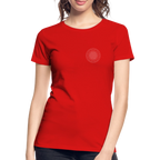 White flower of life women’s organic cotton T-Shirt - red