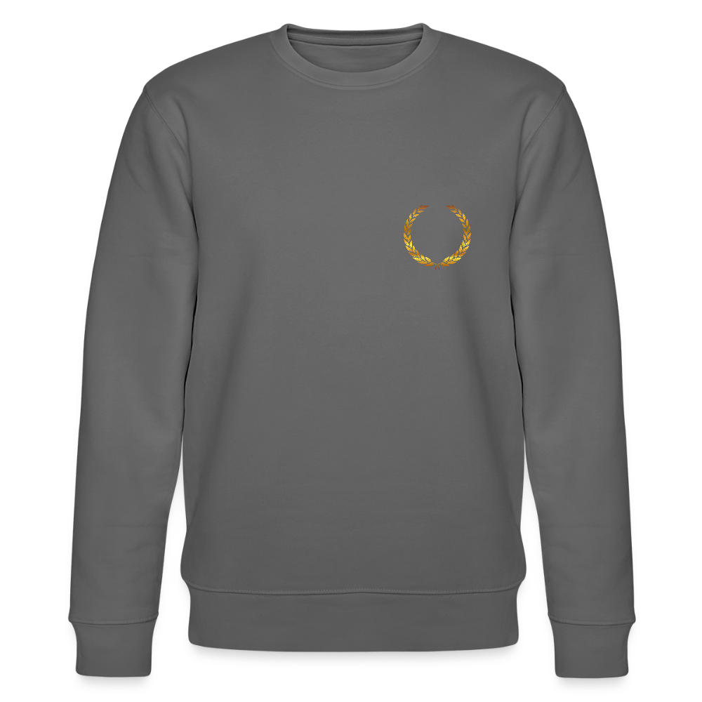 Golden laurels organic cotton men's sweatshirt - anthracite