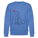 Dog men's organic cotton sweatshirt - bright blue