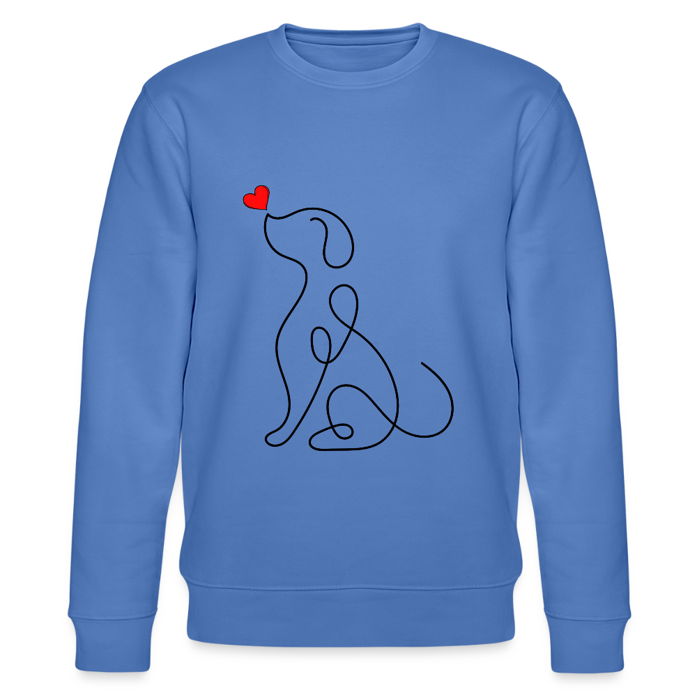 Dog men's organic cotton sweatshirt - bright blue