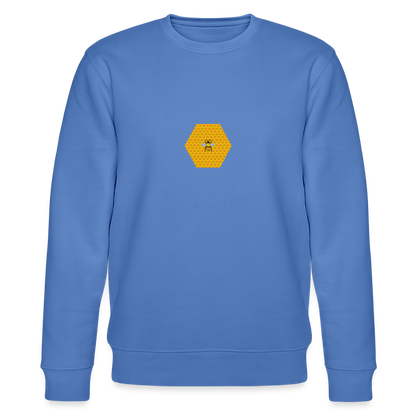 Bee & honeycomb organic cotton men's sweatshirt - bright blue