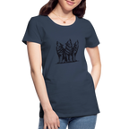 Wolves women’s Organic cotton T-Shirt - navy