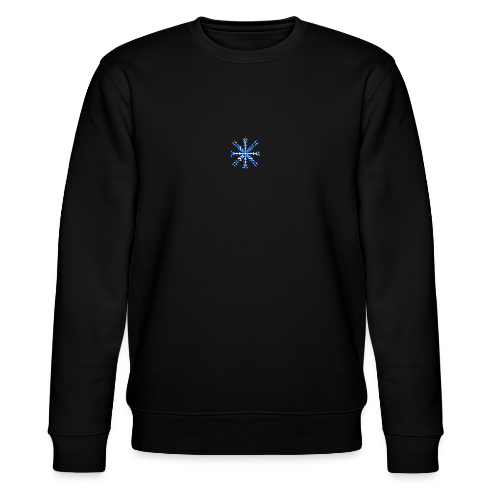Snowflake organic cotton women's sweatshirt - black