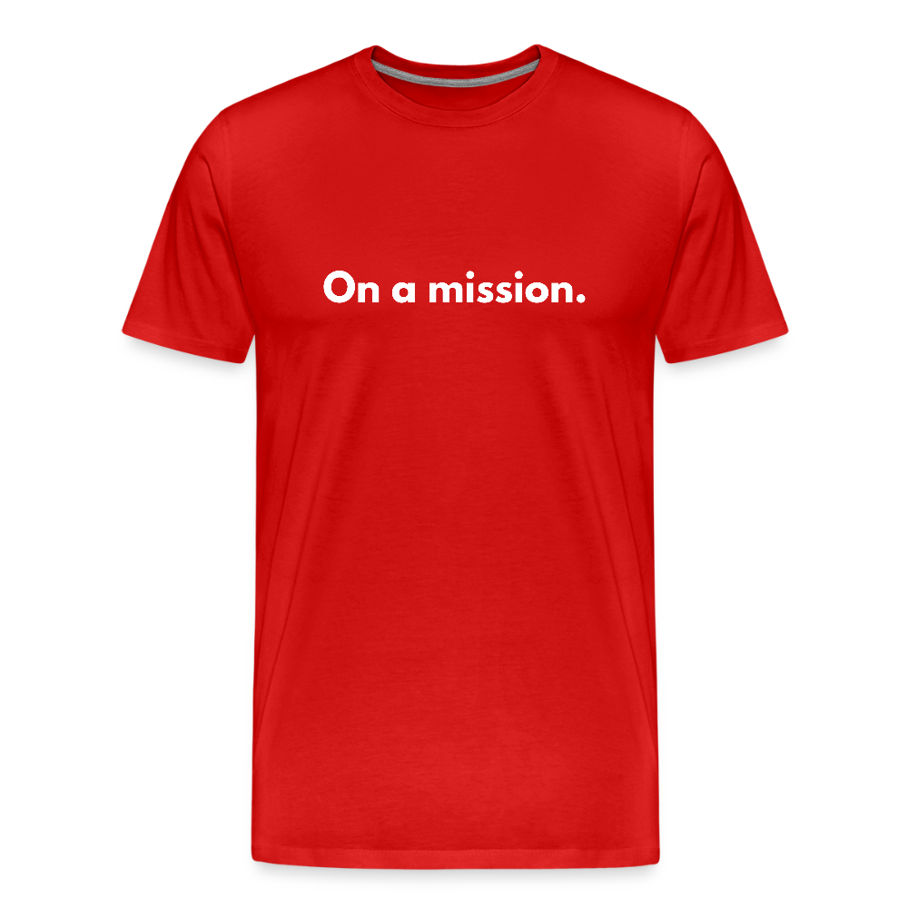 On a mission men’s organic cotton T-Shirt - red