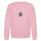 Wolf minimalist Organic cotton sweatshirt - cotton pink