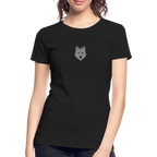 Wolf minimalist women’s organic cotton T-Shirt - black