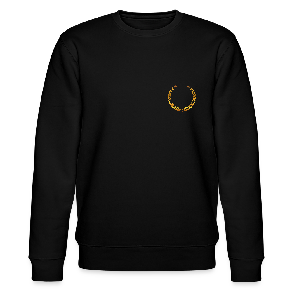Golden laurels organic cotton men's sweatshirt - black
