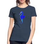 Seahorse Women’s organic cotton T-Shirt - navy
