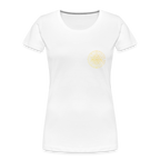 Golden Flower of Life Women’s Premium Organic Cotton T-Shirt - white