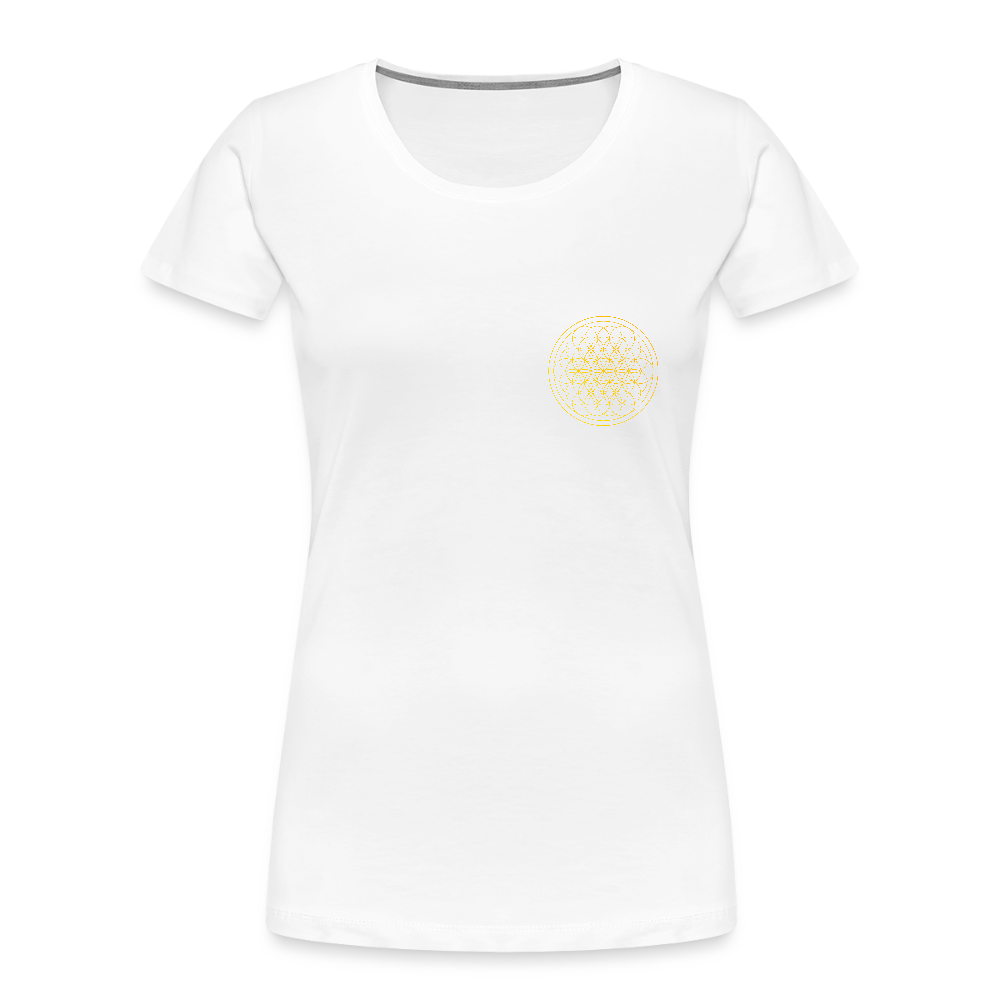 Golden Flower of Life Women’s Premium Organic Cotton T-Shirt - white
