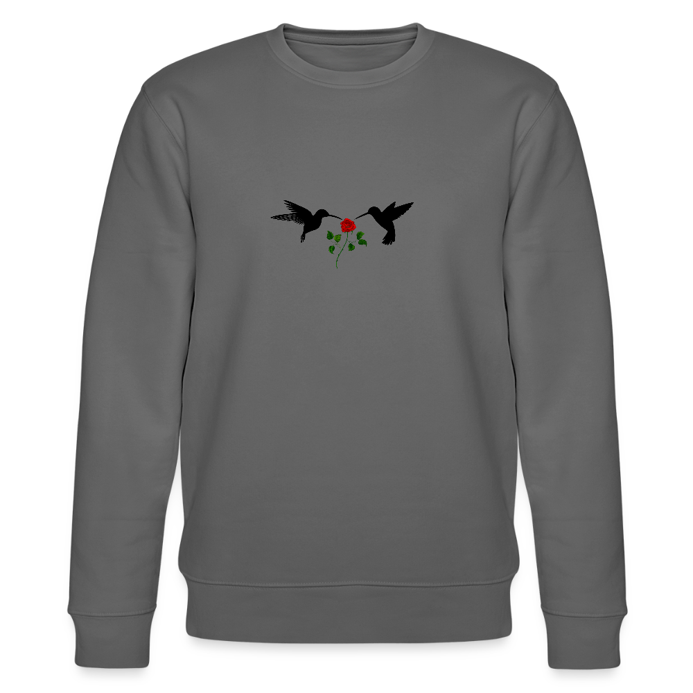 Hummingbirds & Rose women's Organic cotton Sweatshirt - anthracite