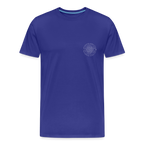 White flower of life men’s organic cotton T-Shirt - royal blue