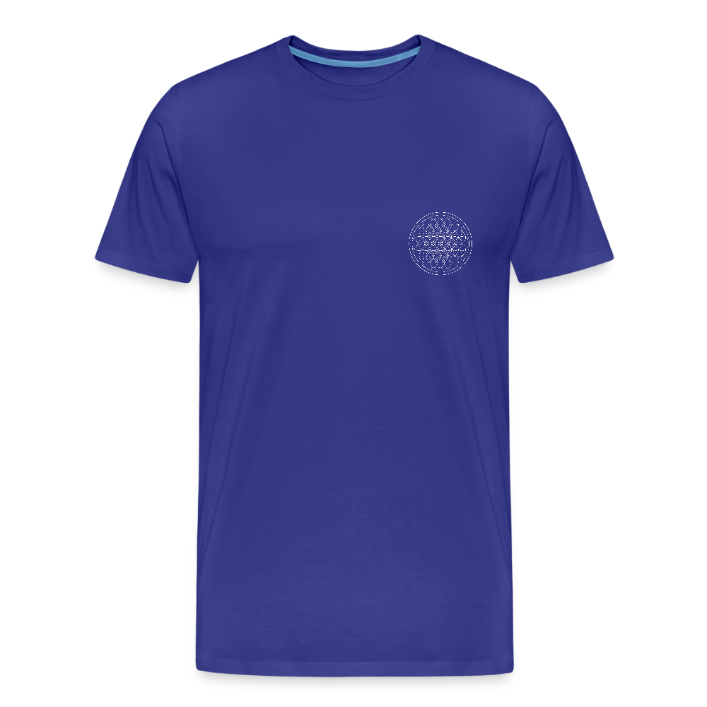 White flower of life men’s organic cotton T-Shirt - royal blue