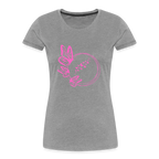 Pink butterflies women’s organic cotton T-Shirt - heather grey