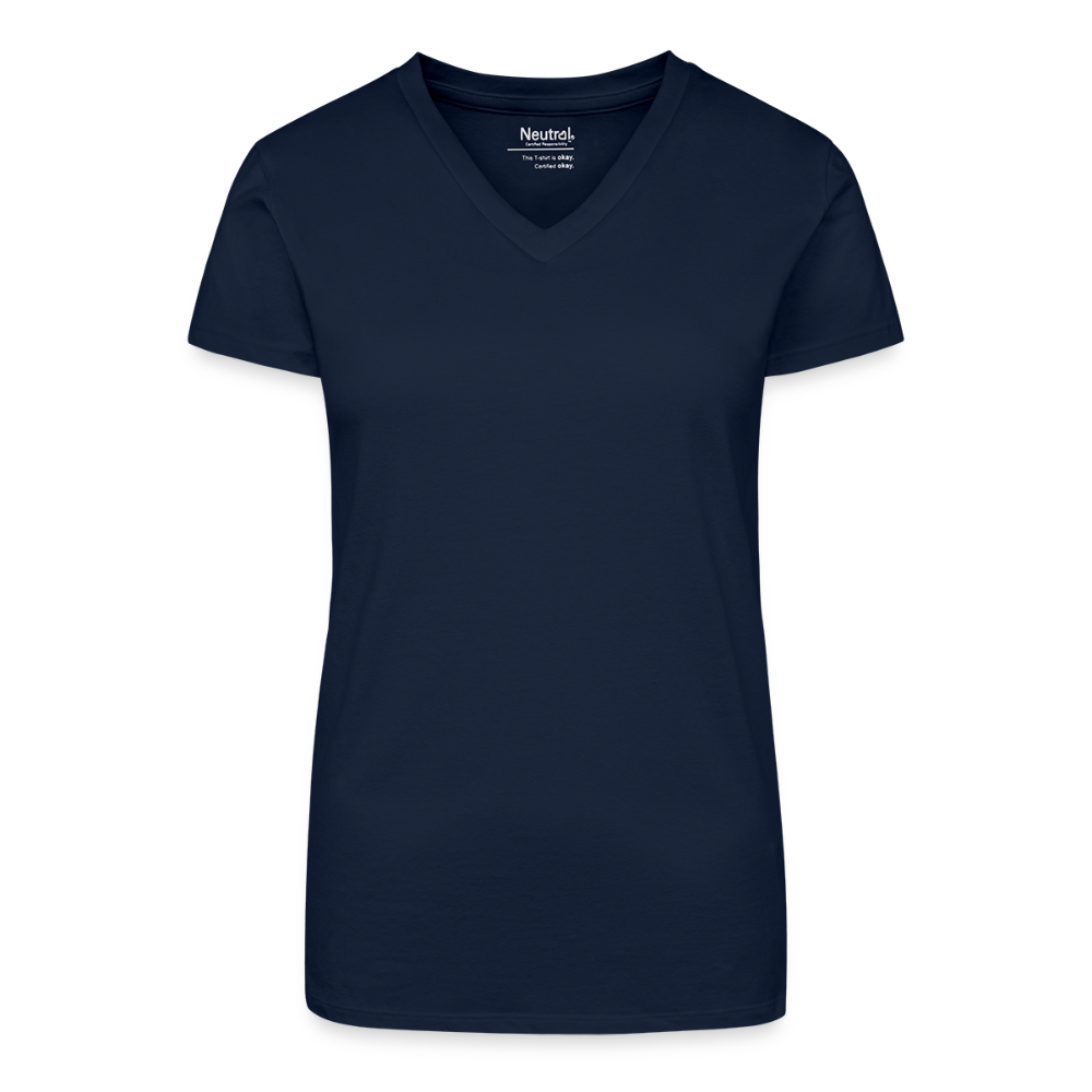 Elemental Organic cotton Women's V-Neck T-Shirt - navy blue