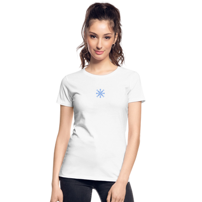 Snowflake Women’s Premium Organic T-Shirt - white